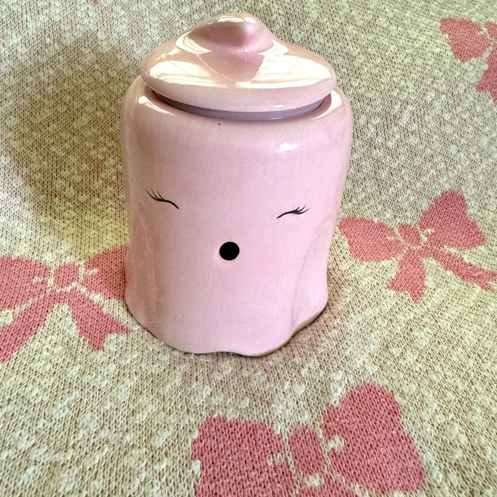 TikTok Viral HTF Cute Pink Ghost Jar by 10 Strawberry Street